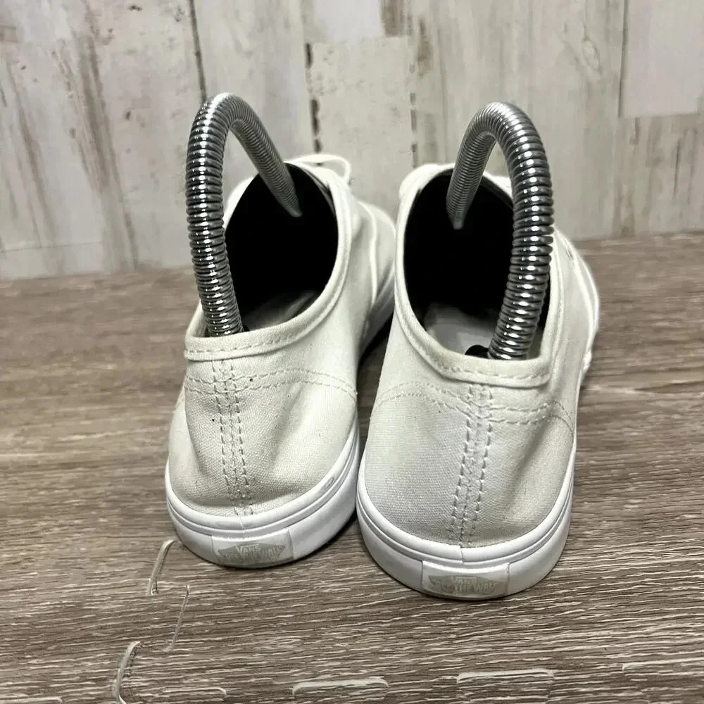 Vans Authentic Unisex Canvas Skateboarding Sneakers‎ White Mens 5/Women's 6.5